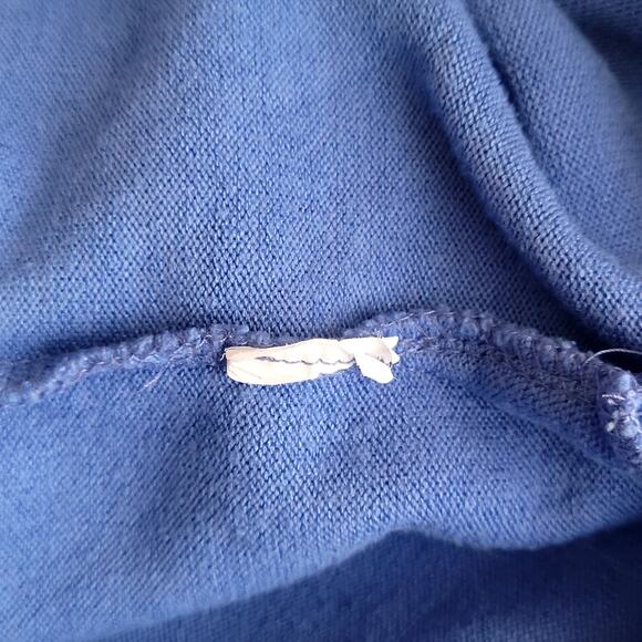 Stadivarius Blue Pullover Preppy Classic Soft‎ Touch Knit Sweater Size Medium - Picture 4 of 7